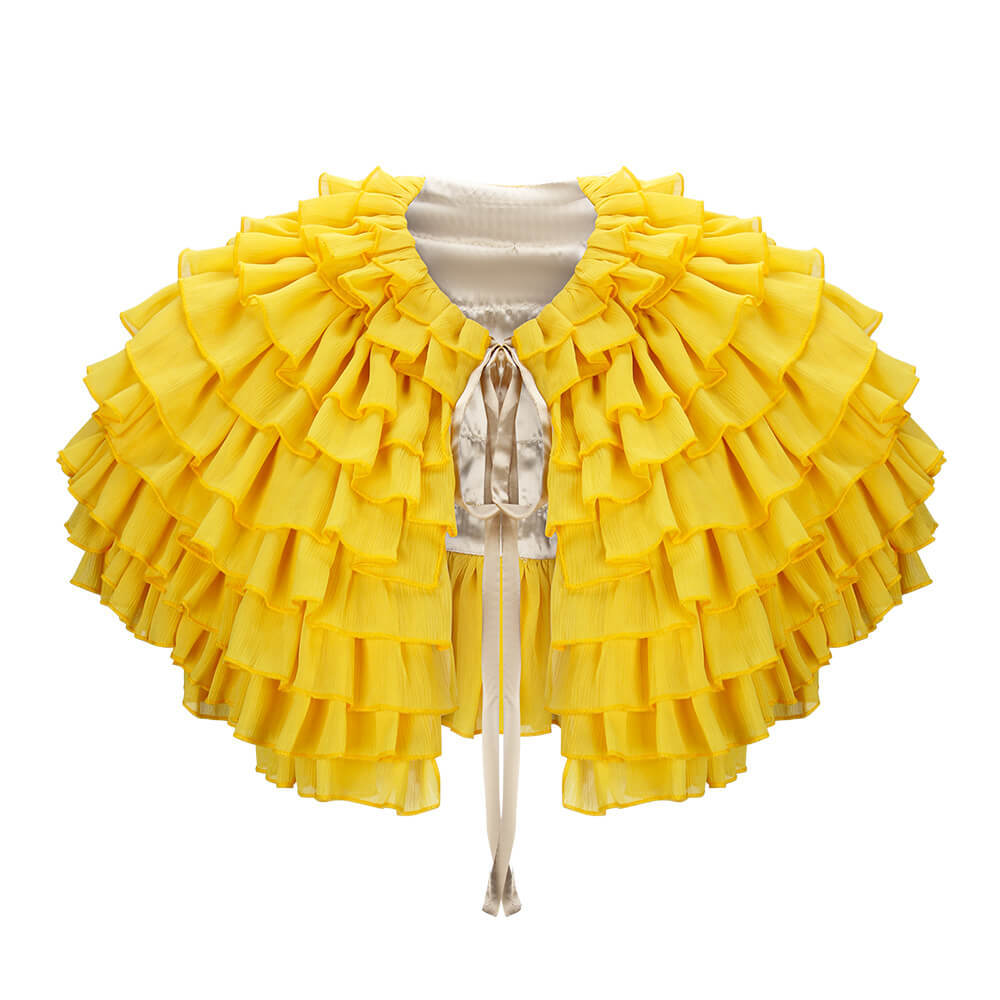 Poor Things Bella Baxter Yellow Cape Cosplay Costume Takerlama