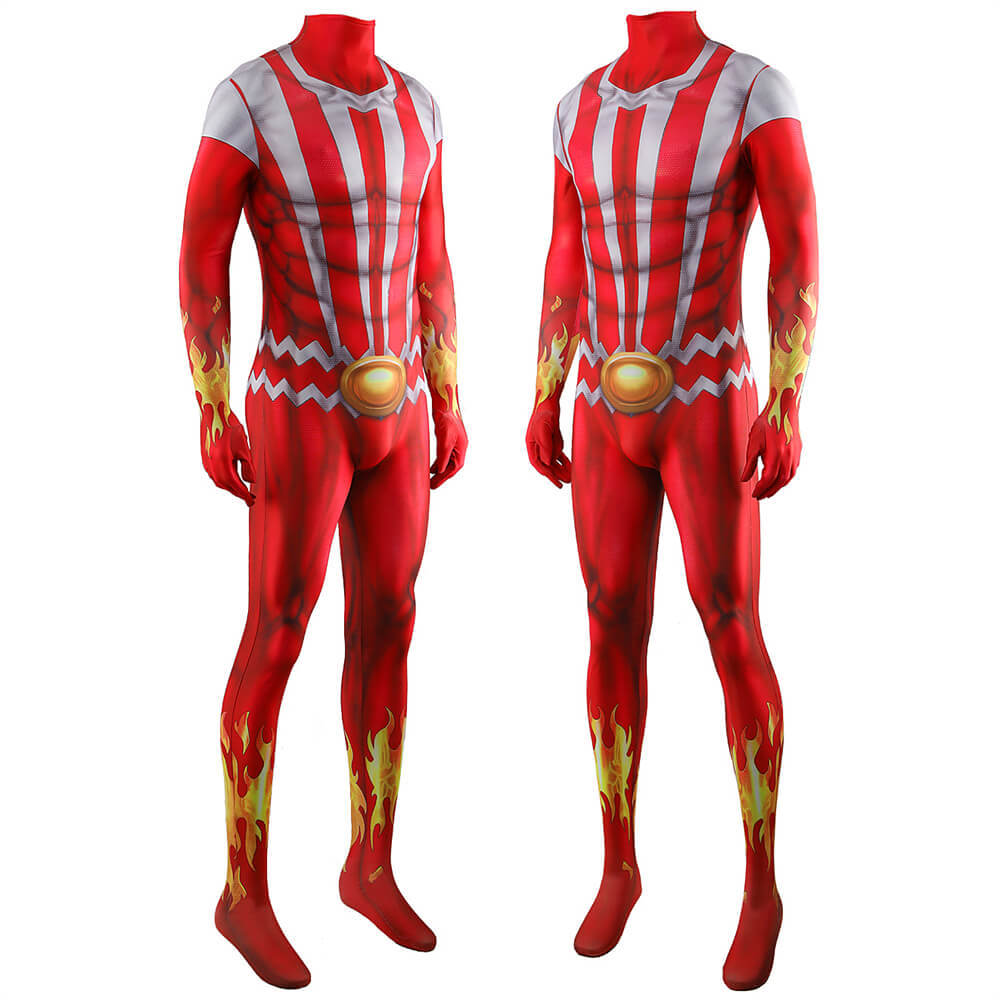 Marvel Sunfire Shiro Yoshida Cosplay Costume Superhero Bodysuit Adults Kids Takerlama