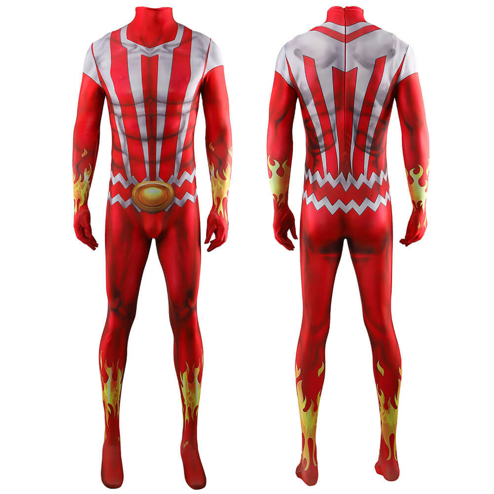 Marvel Sunfire Shiro Yoshida Cosplay Costume Superhero Bodysuit Adults Kids Takerlama
