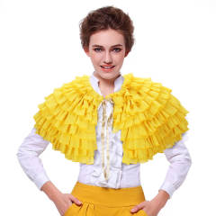 Takerlama Poor Things Bella Baxter Yellow Cape Cosplay Costume (In Stock)