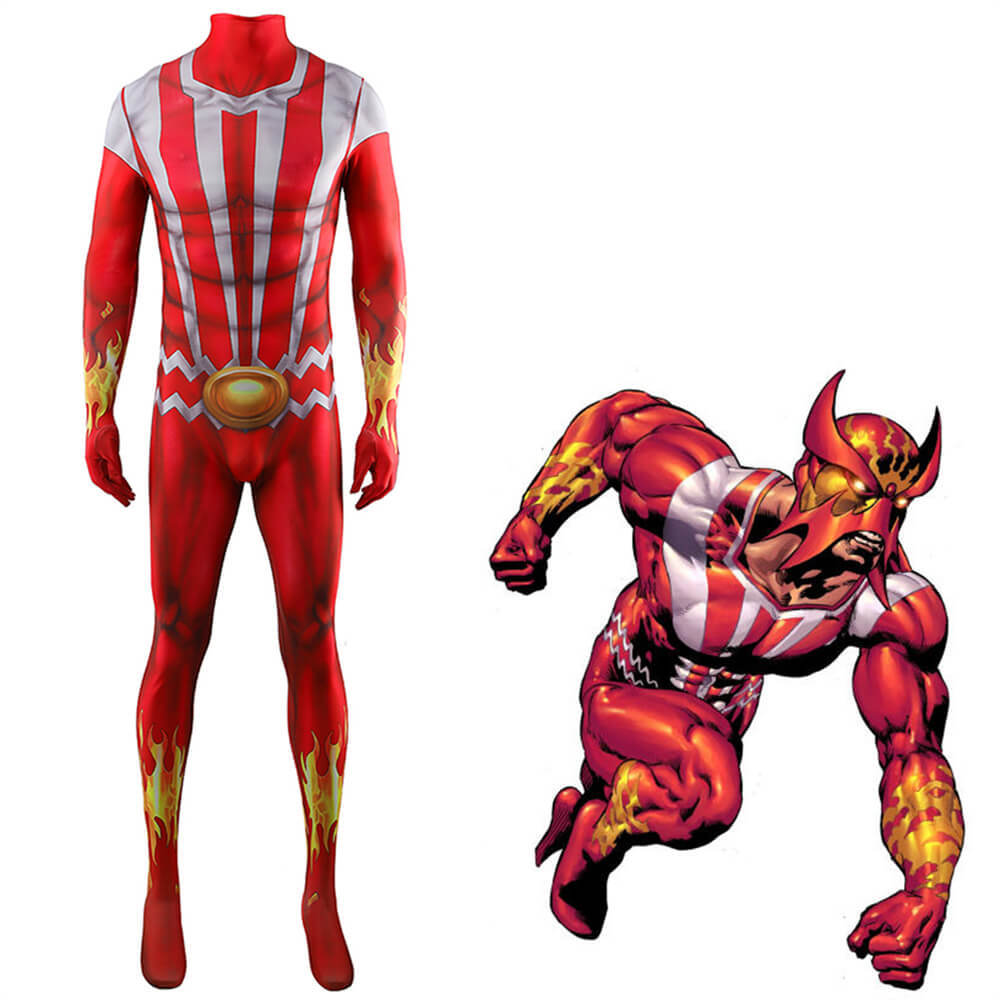 Marvel Sunfire Shiro Yoshida Cosplay Costume Superhero Bodysuit Adults Kids Takerlama