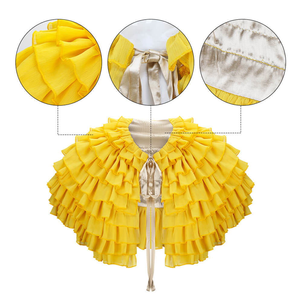 Poor Things Bella Baxter Yellow Cape Cosplay Costume Takerlama