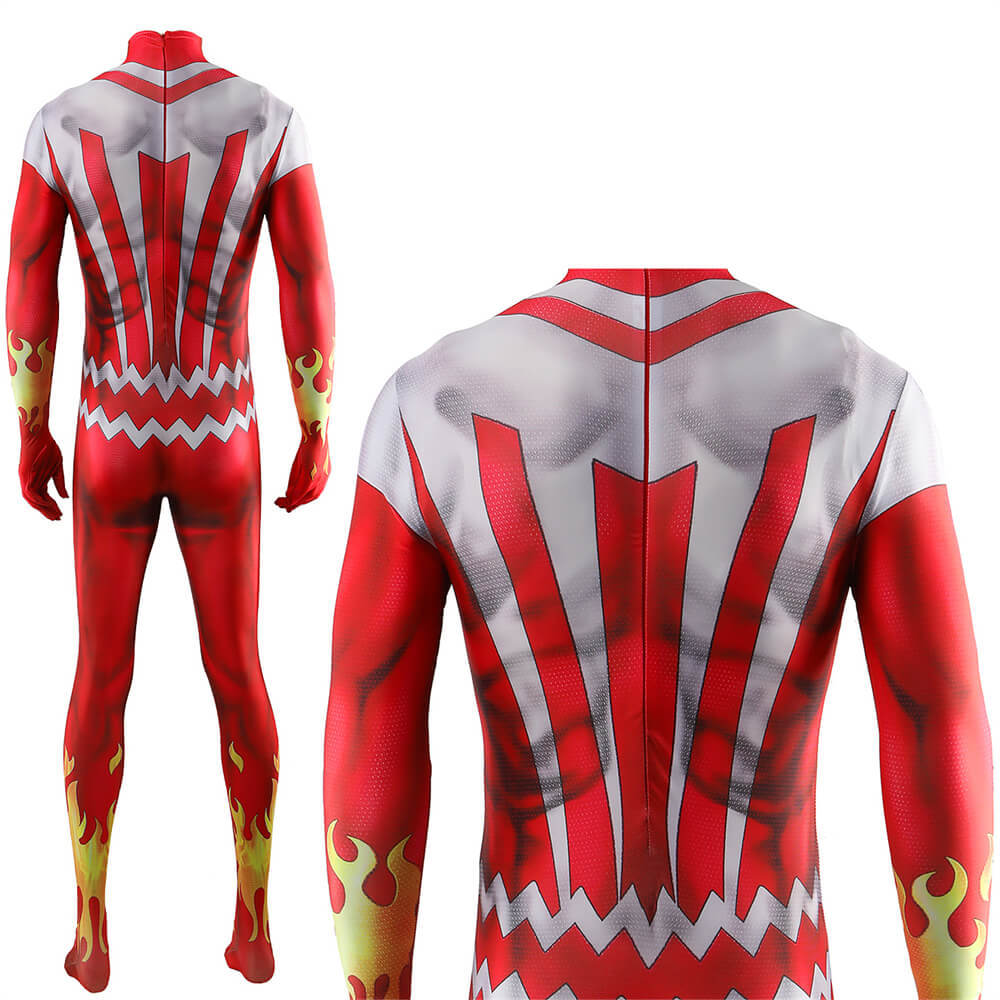 Marvel Sunfire Shiro Yoshida Cosplay Costume Superhero Bodysuit Adults Kids Takerlama