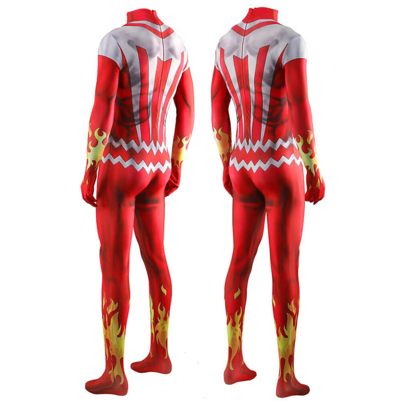 Marvel Sunfire Shiro Yoshida Cosplay Costume Superhero Bodysuit Adults Kids Takerlama