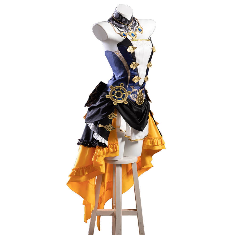 Genshin Impact Navia Cosplay Costume Deluxe Outfits Takerlama