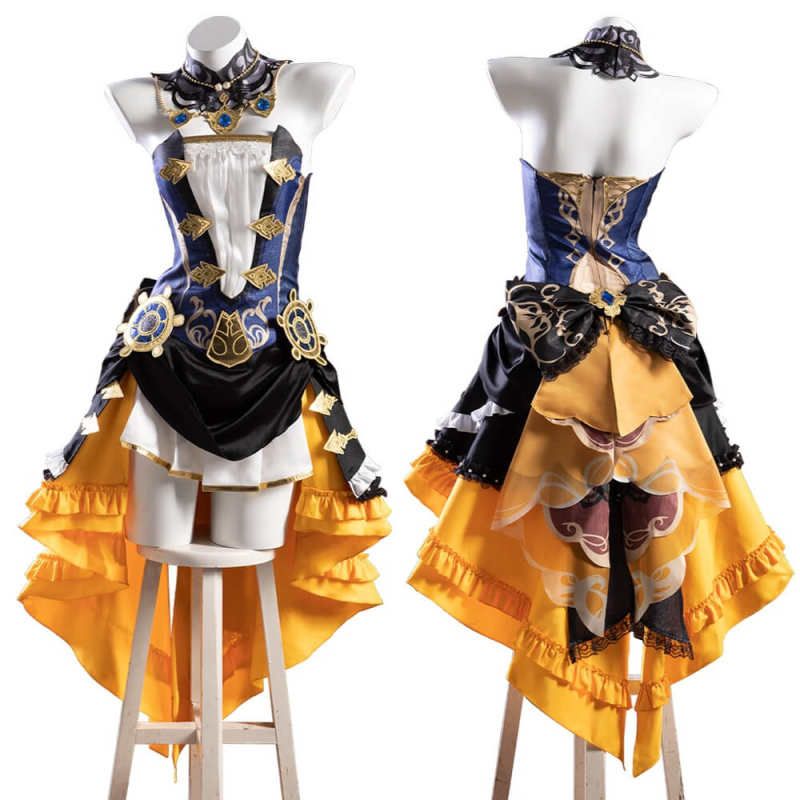Genshin Impact Navia Cosplay Costume Deluxe Outfits Takerlama