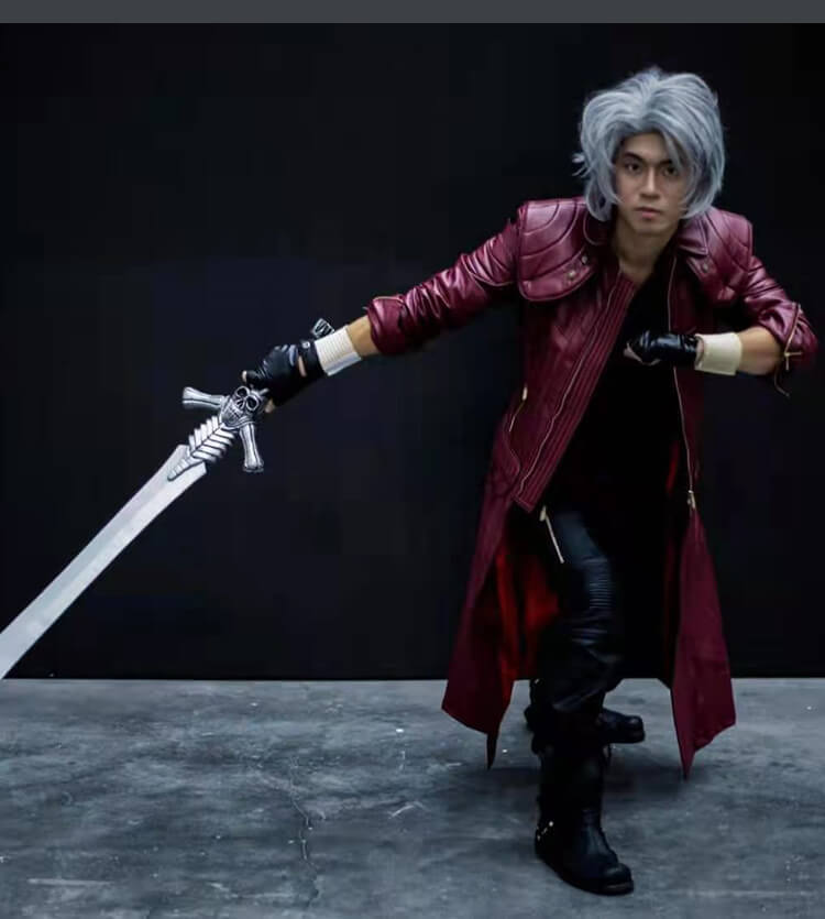 Devil May Cry V DMC5 Dante Aged Outfit Leather Cosplay Costume Takerlama
