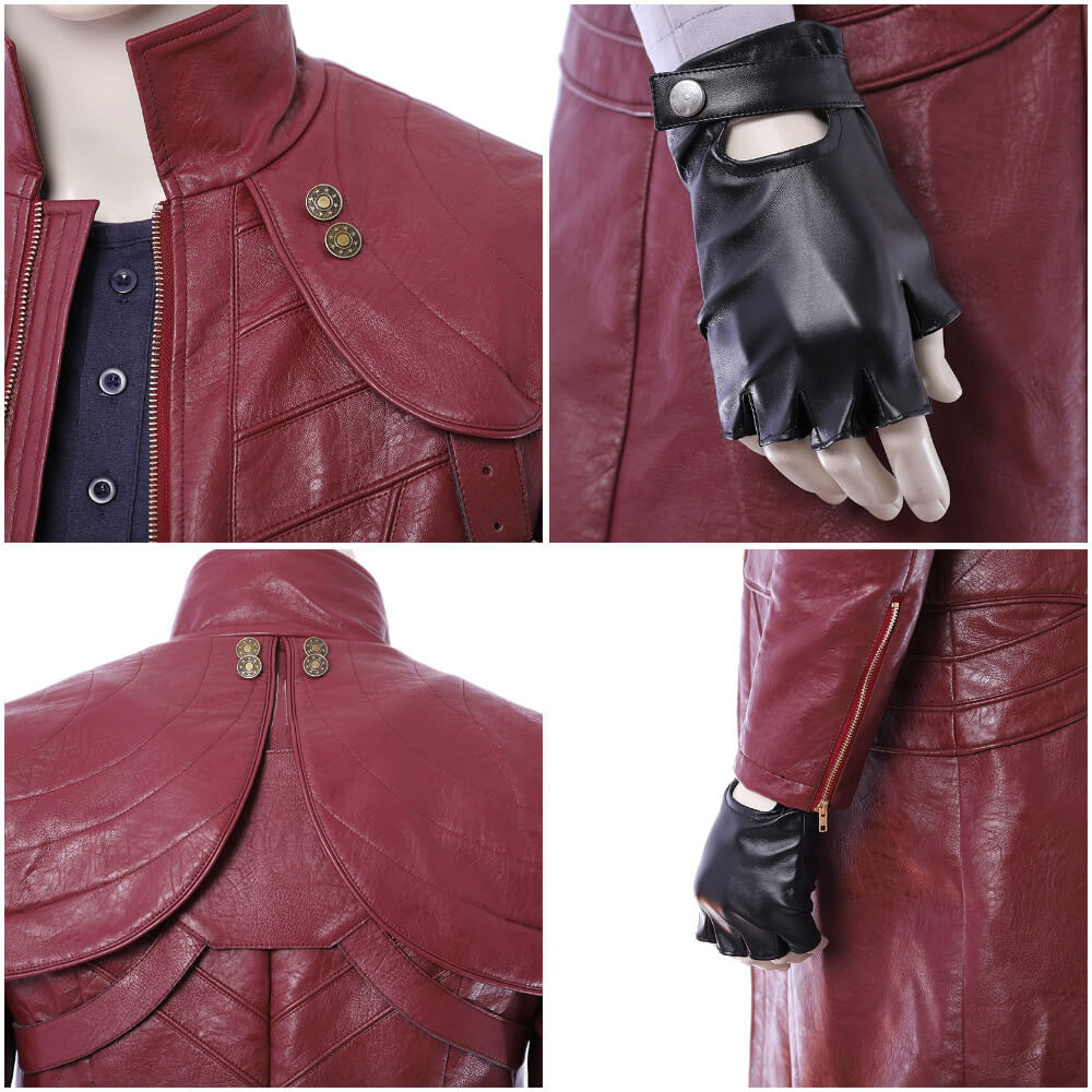 Devil May Cry V DMC5 Dante Aged Outfit Leather Cosplay Costume Takerlama