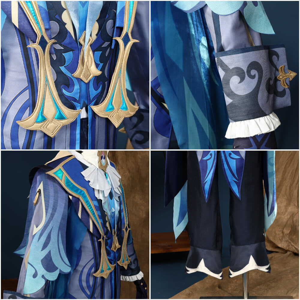 Genshin Impact Neuvillette Cosplay Costume Deluxe Game Outfits Male Takerlama