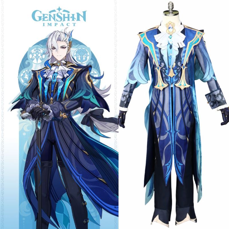 Genshin Impact Neuvillette Cosplay Costume Deluxe Game Outfits Male Takerlama