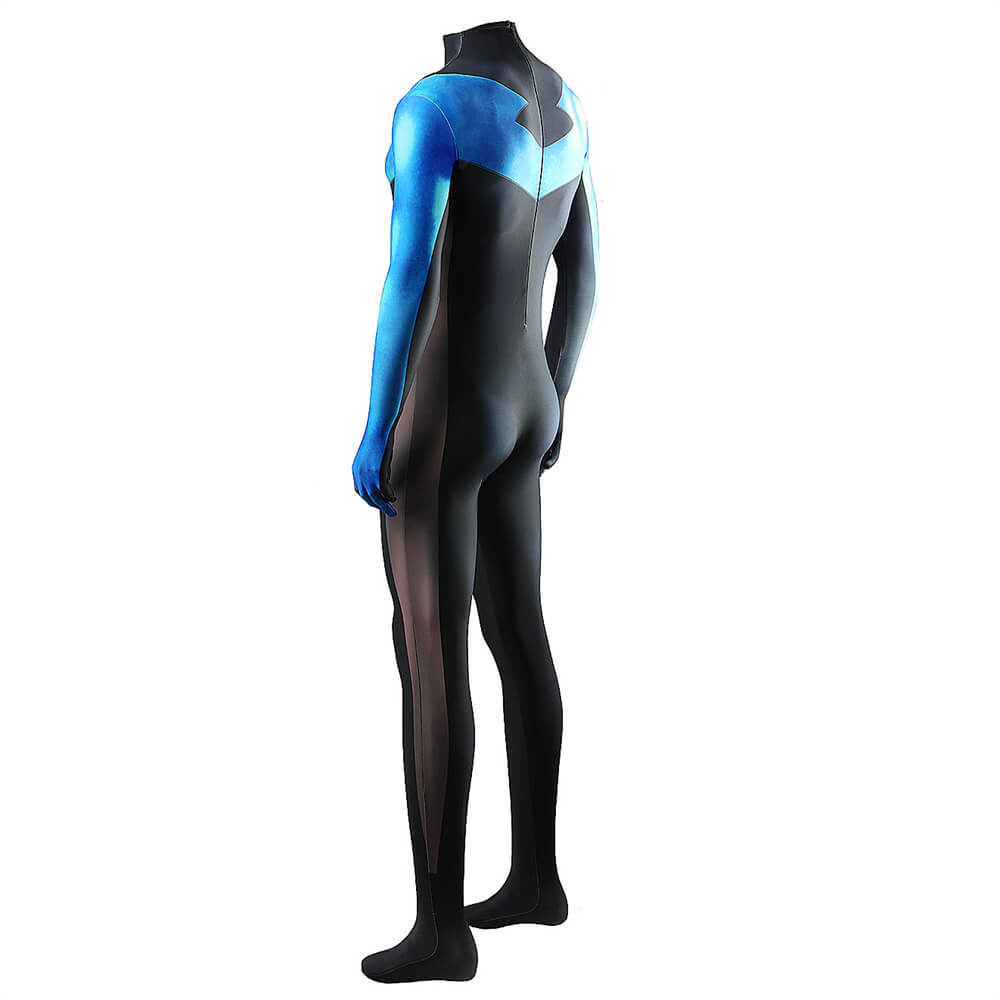 DC Nightwing Costume Superheroe Cosplay Jumpsuit Adult Kids Takerlama
