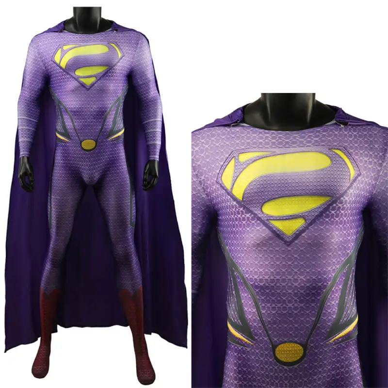 Creature of Steel Bizarro Cosplay Costume DC Supervillain Jumpsuit Cloak Adults Kids Takerlama