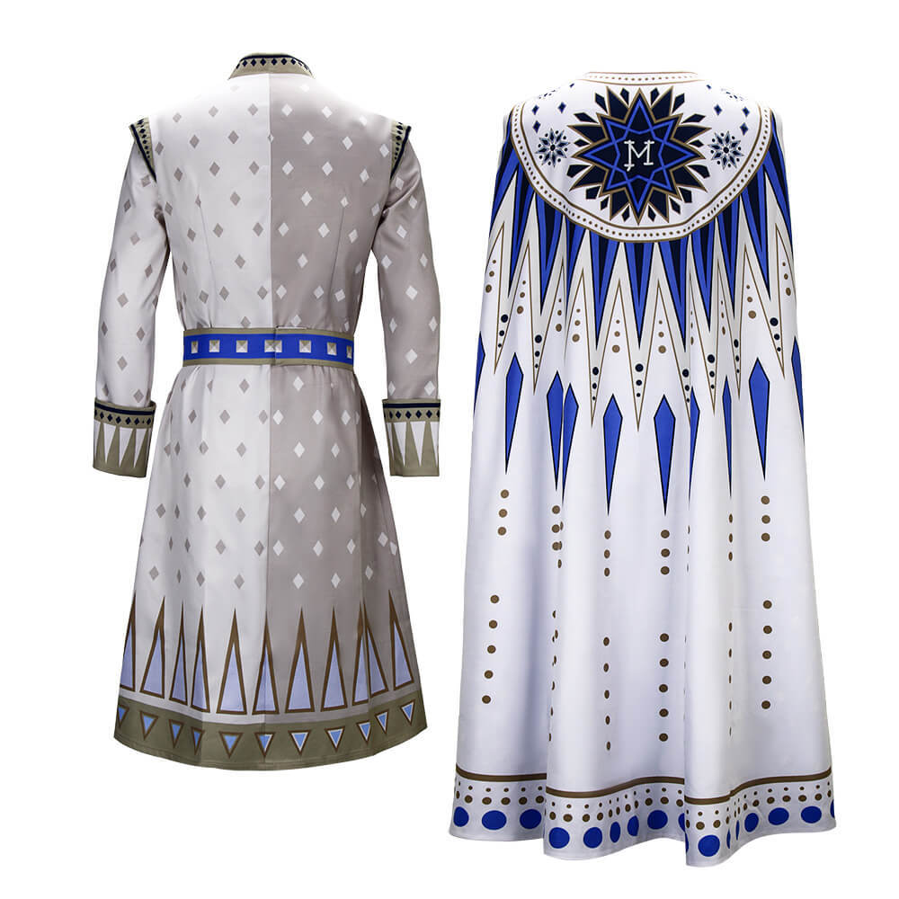 Movie Wish King Magnifico Cosplay Costume Evil King White Outsuit Takerlama