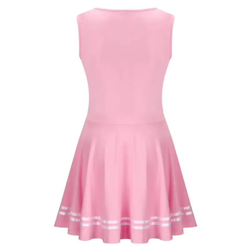 Sissy Cheerleader Costume Pink Mini Dress-Takerlama