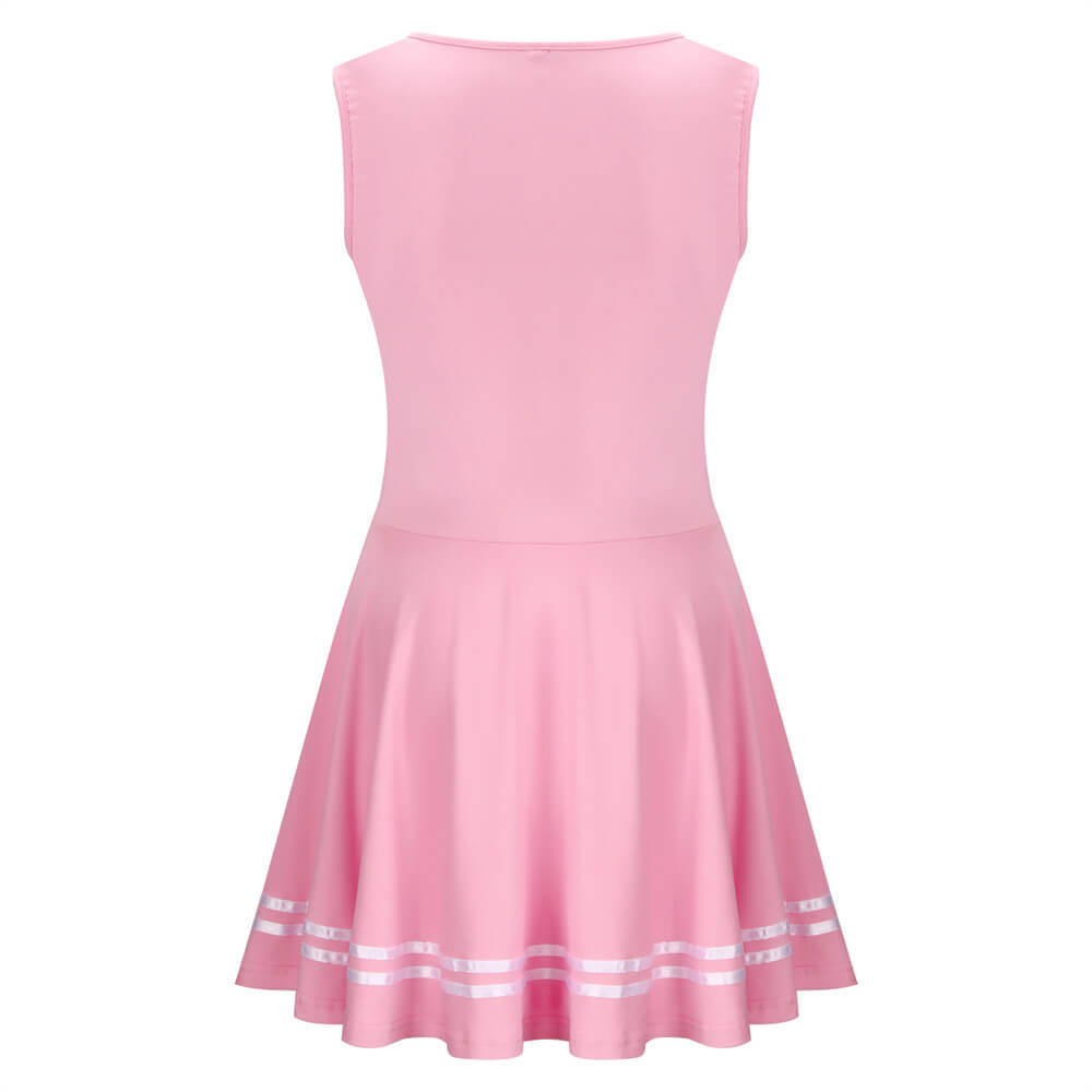 Sissy Cheerleader Costume Pink Mini Dress-Takerlama
