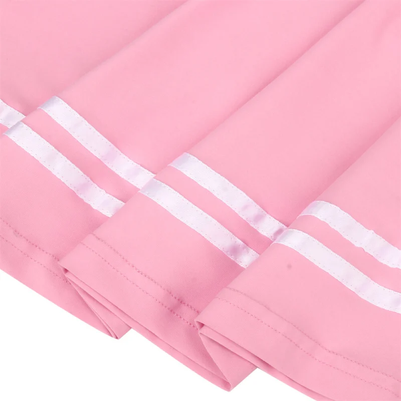 Sissy Cheerleader Costume Pink Mini Dress-Takerlama
