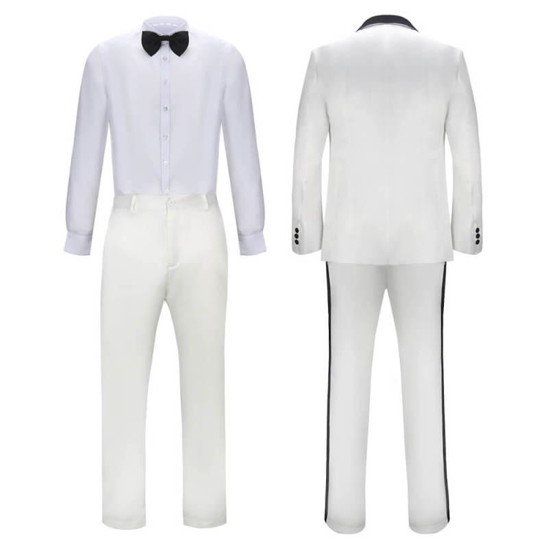 21 Jump Street Jenko Cosplay Costume Schmidt Jenko White Tuxedo Takerlama