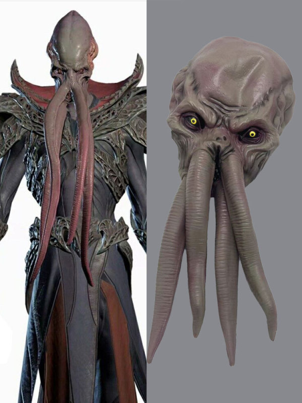 Baldur Gate 3 Mind Flayer Mask Latex Cosplay Prop Takerlama