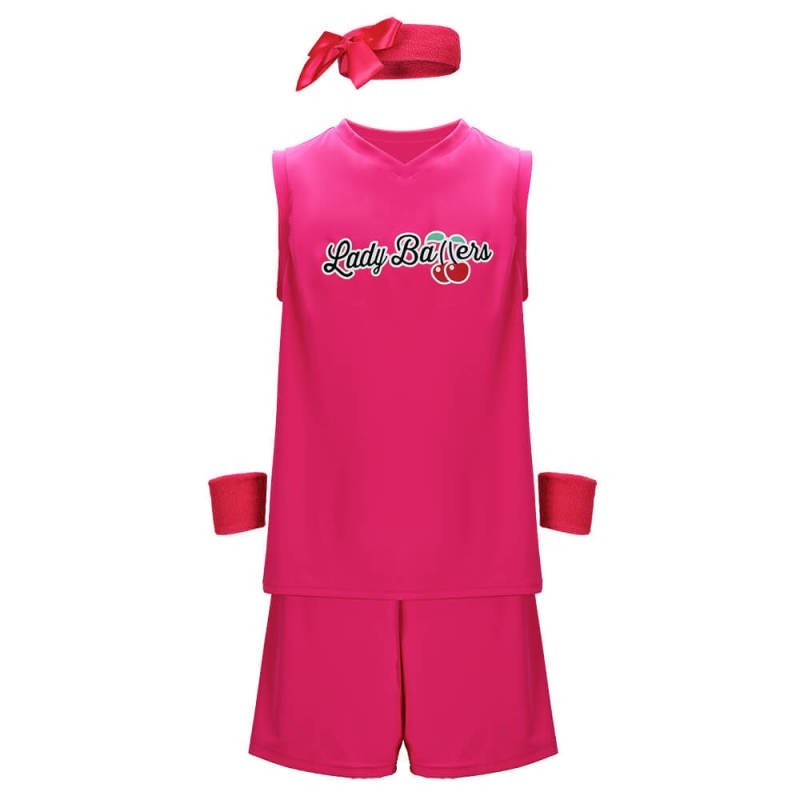 Lady Ballers Basketball Jersey Pink Team Cosplay Costume Takerlama