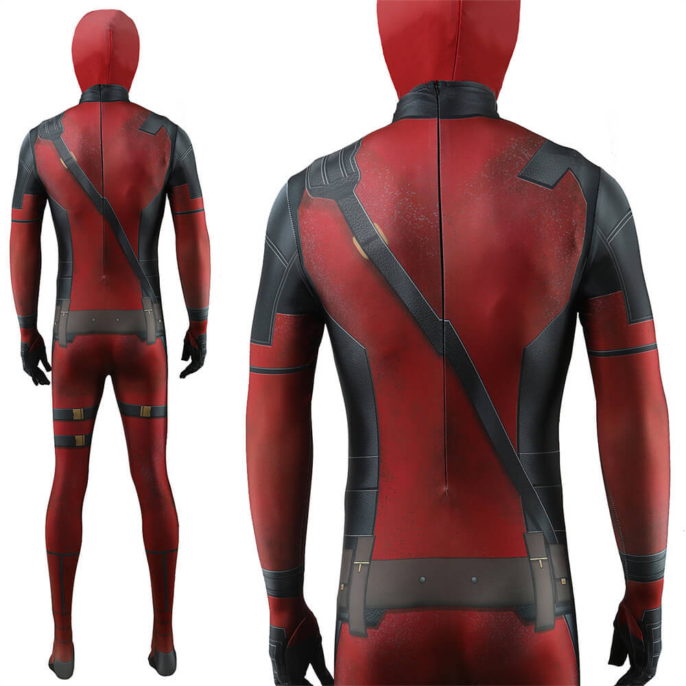 Deadpool 3 Wade Wilson Jumpsuit Marvel Mr. Pool Cosplay Costume Adults Kids Takerlama