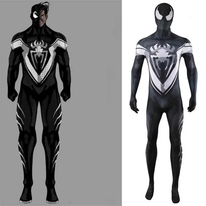 Black Venom Spider-Woman Bodysuit Cosplay Costume Jumpsuit Adult Kids  Halloween