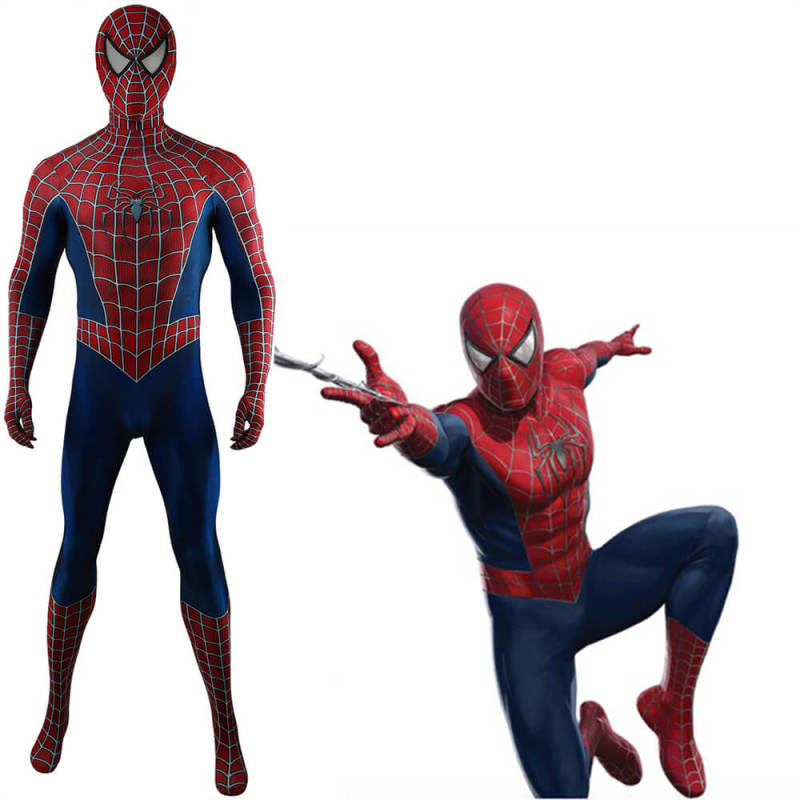 Spider-Man 2 Tobey Maguire Cosplay Costume Peter Parker Bodysuit Mask Adults Kids Takerlama