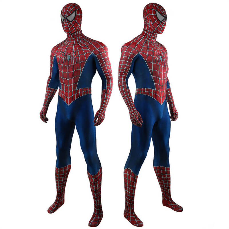 Spider-Man 2 Tobey Maguire Cosplay Costume Peter Parker Bodysuit Mask Adults Kids Takerlama