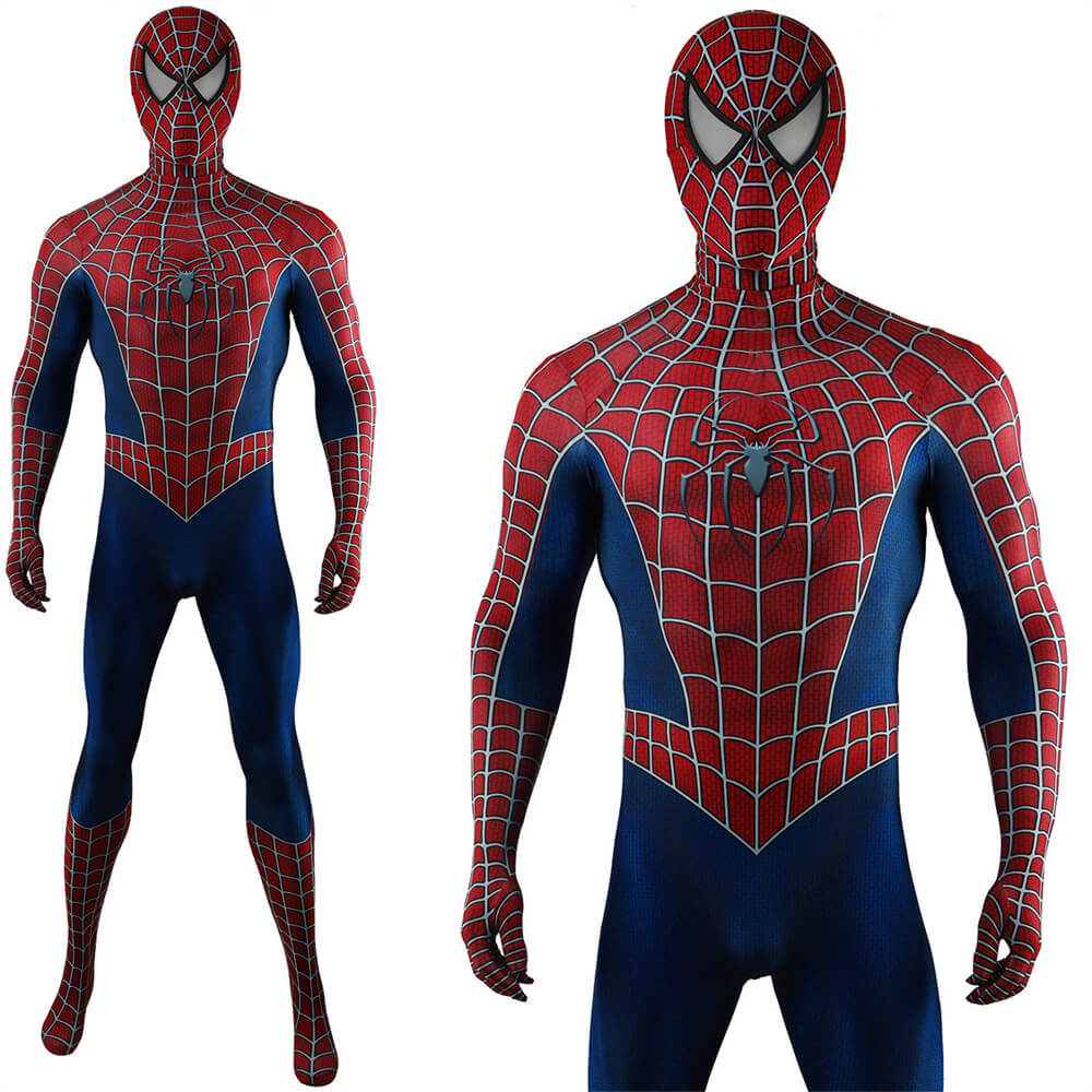 Spider-Man 2 Tobey Maguire Cosplay Costume Peter Parker Bodysuit Mask Adults Kids Takerlama