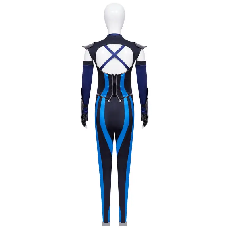 Mortal Kombat 11 Kitana Cosplay Costume MK Blue Outfit Takerlama