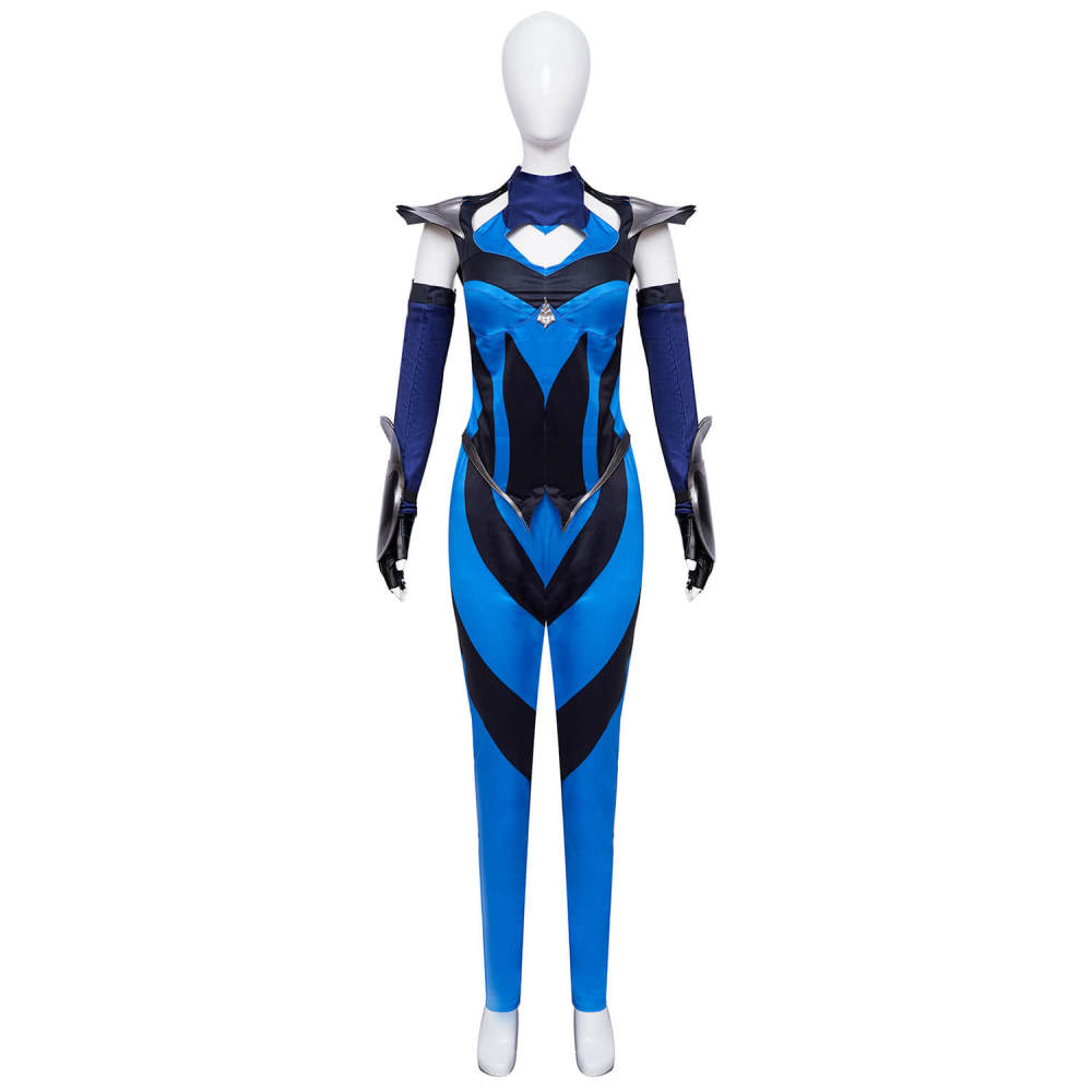 Mortal Kombat 11 Kitana Cosplay Costume MK Blue Outfit Takerlama