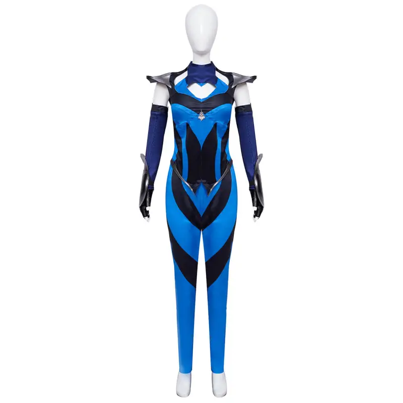 Mortal Kombat 11 Kitana Cosplay Costume MK Blue Outfit Takerlama