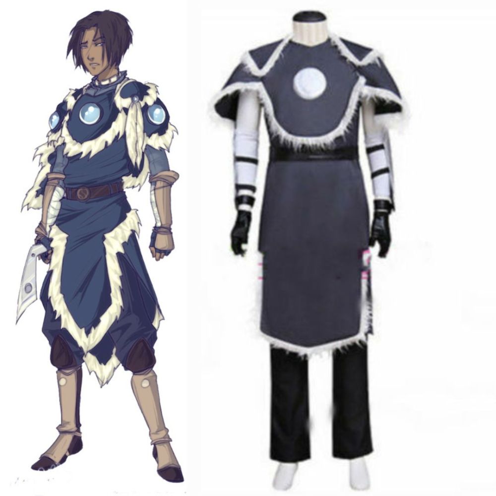 Avatar The Last Airbender Sokka Cosplay Costume Warrior Blue Uniform Takerlama
