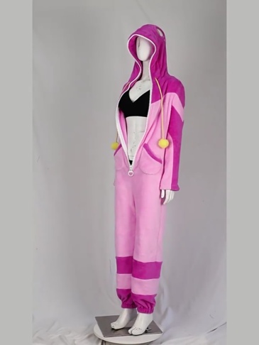 Takerlama Street Fighter 6 Juri Han Cosplay Costume Pink Jumpsuit