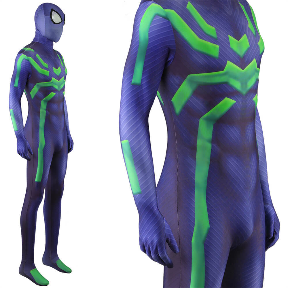 Takerlama Spider-Man Stealth Big Time Cosplay Costume Superhero Jumpsuit Adults Kids