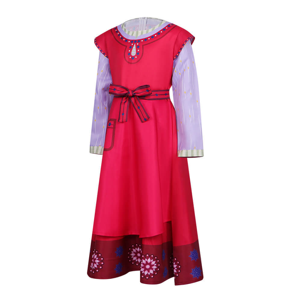 Takerlama Film Wish Dahlia Red Kids Dress Girl Cosplay Costume