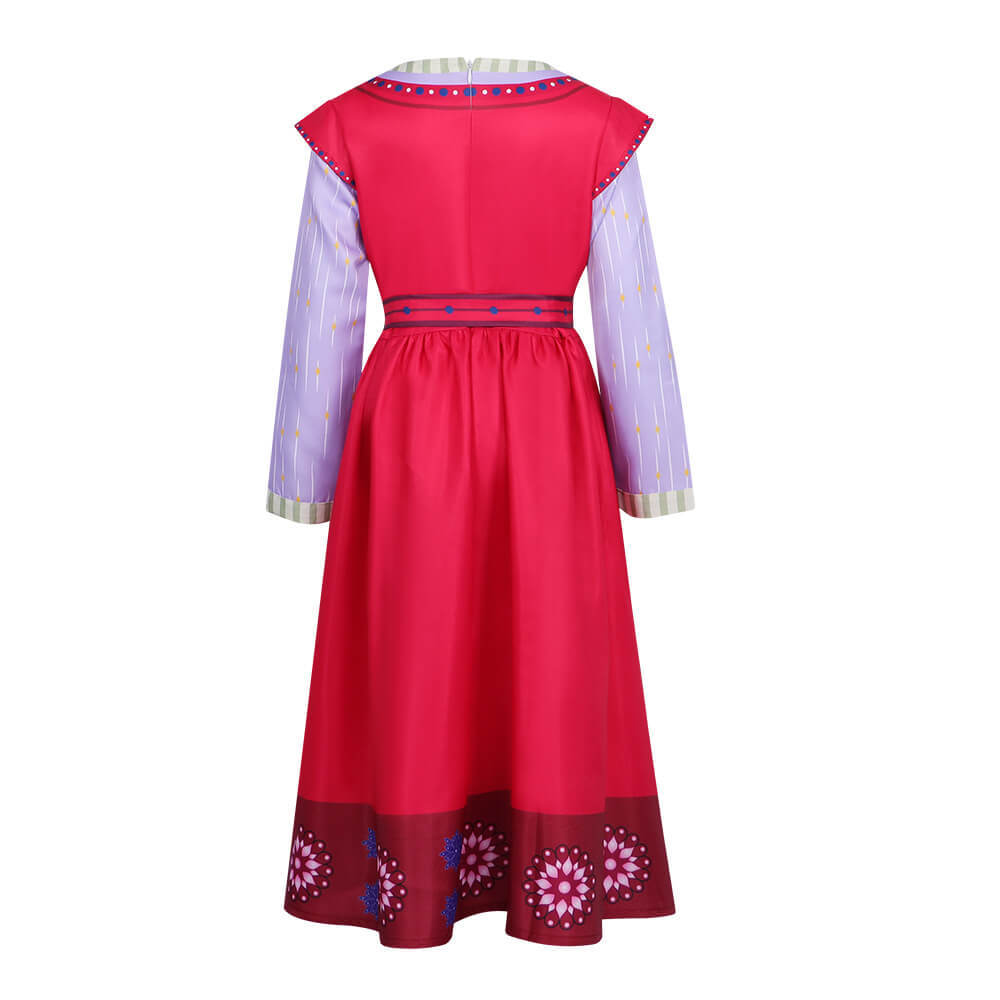 Takerlama Film Wish Dahlia Red Kids Dress Girl Cosplay Costume