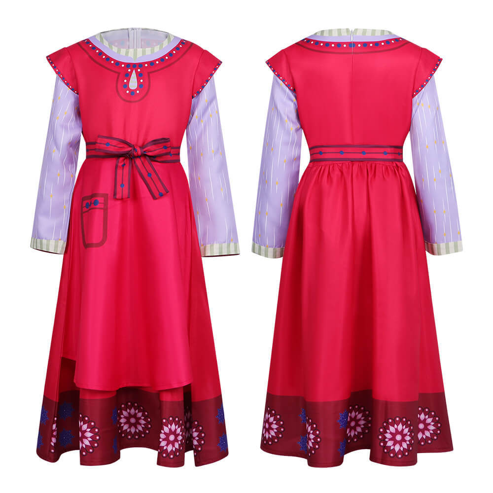 Takerlama Film Wish Dahlia Red Kids Dress Girl Cosplay Costume