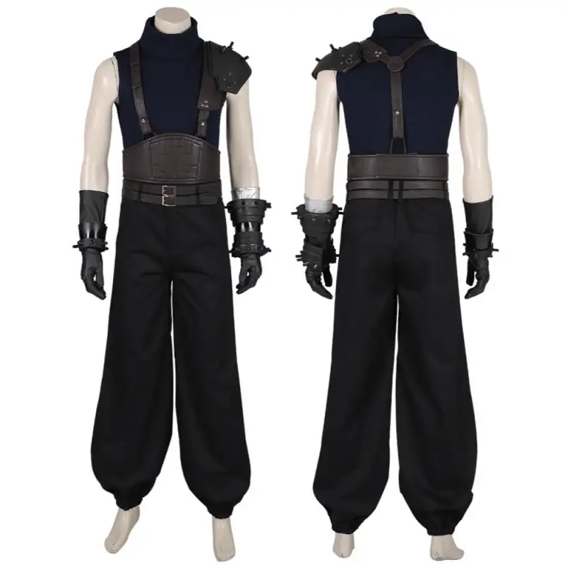 Cloud Strife Costume Final Fantasy VII FF7 PS4 Game Reset Version Cosplay Suit Takerlama
