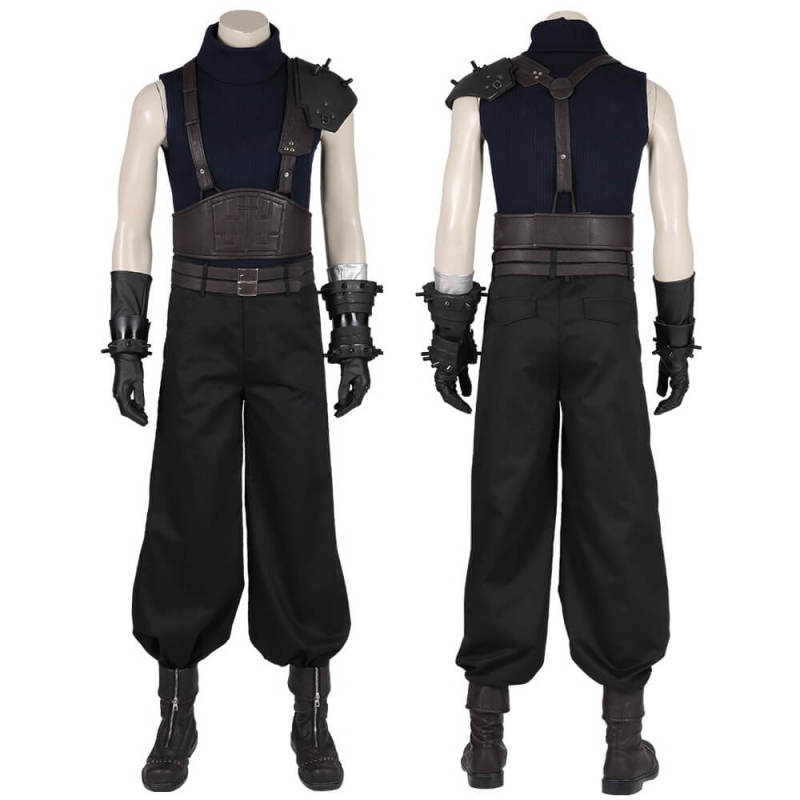 Cloud Strife Costume Final Fantasy VII FF7 PS4 Game Reset Version Cosplay Suit Takerlama