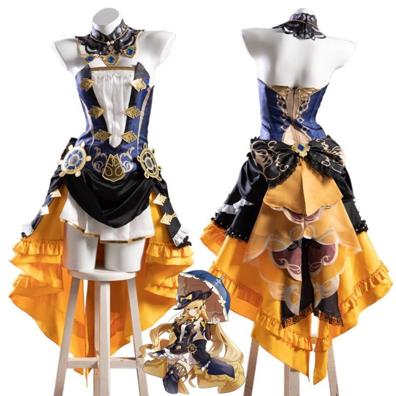 Genshin Impact Navia Cosplay Costume Deluxe Outfits Takerlama