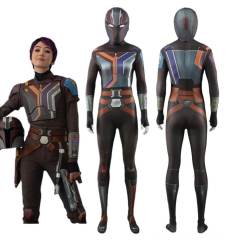 Takerlama Ahsoka Sabine Wren Cosplay Costume Star Wars  Bodysuit Mask Adults Kids