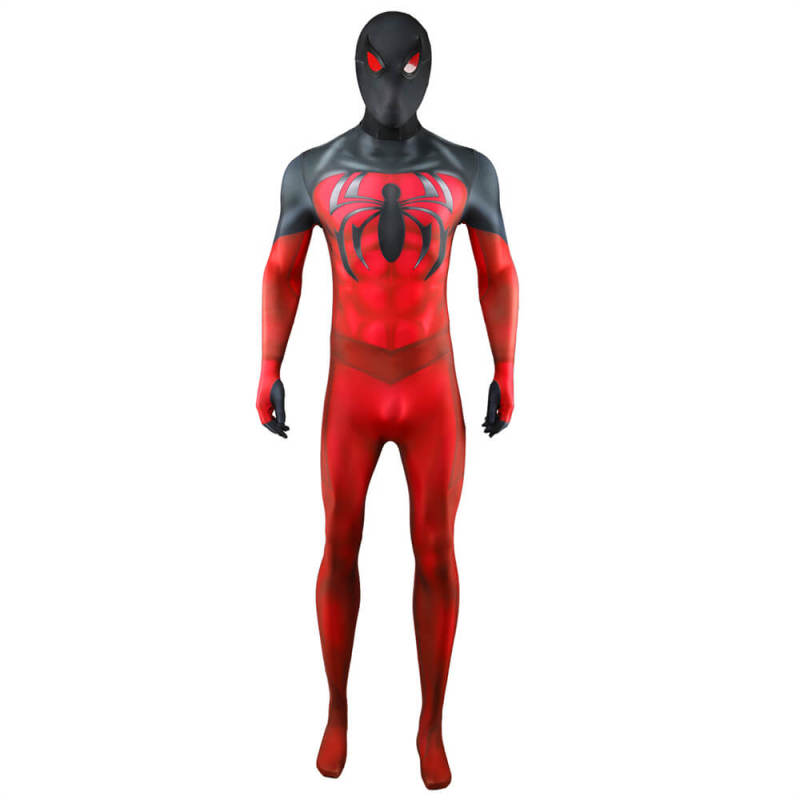 Takerlama Scarlet Spider Bodysuit Superhero Kaine Parker Cosplay Costume Adults Kids
