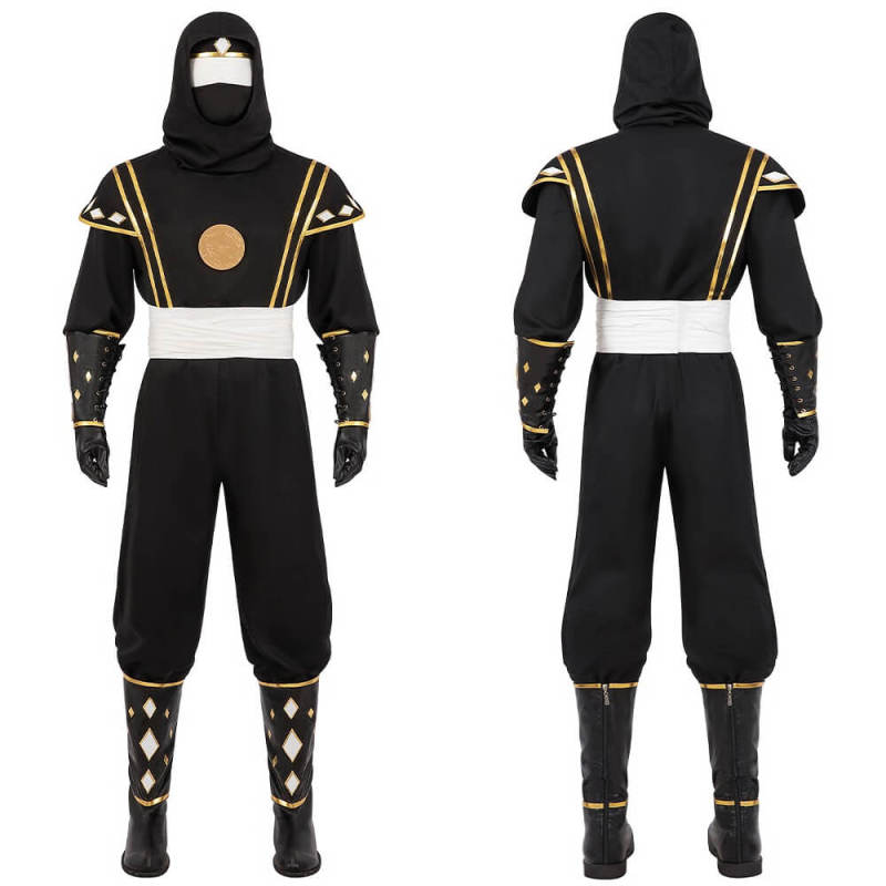 Takerlama Mighty Morphin Black Power Ranger Costume