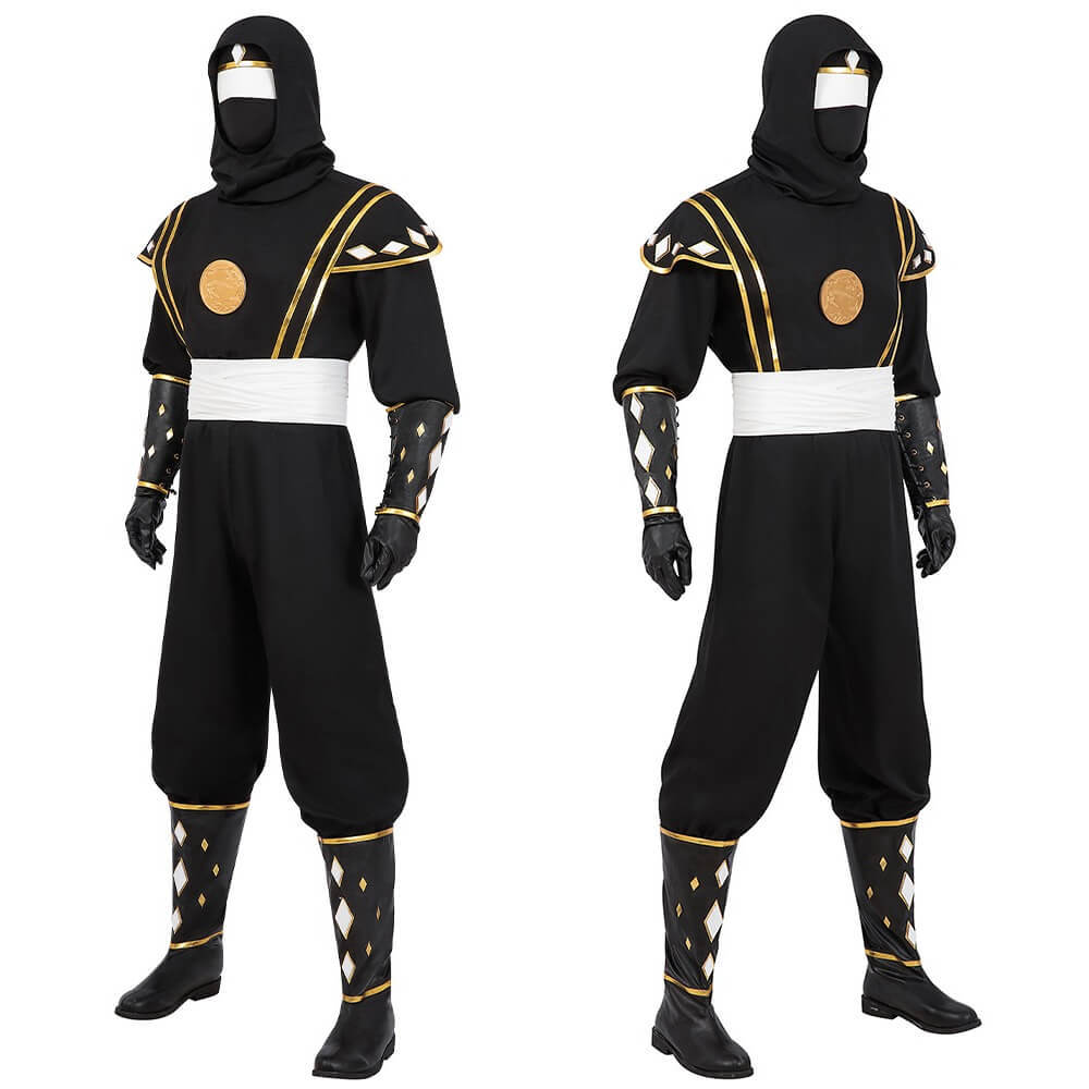 Takerlama Mighty Morphin Black Power Ranger Costume