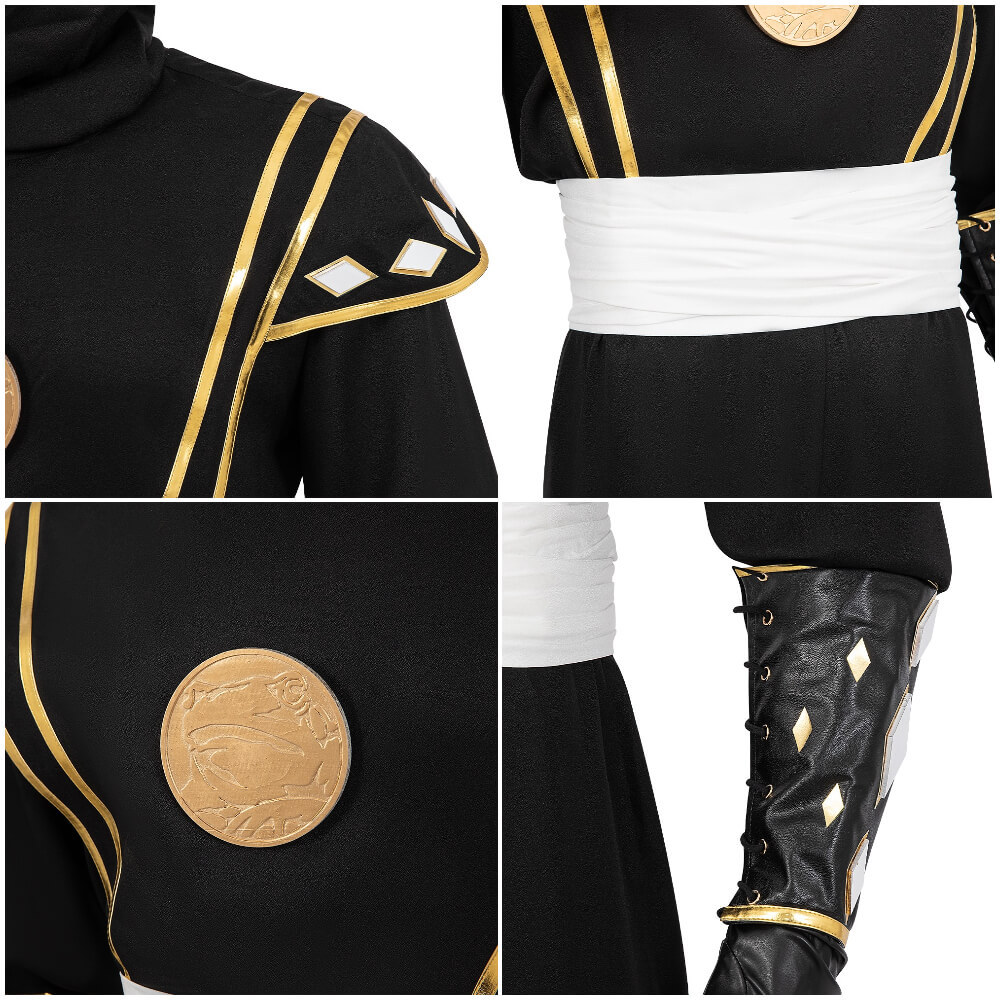 Takerlama Mighty Morphin Black Power Ranger Costume