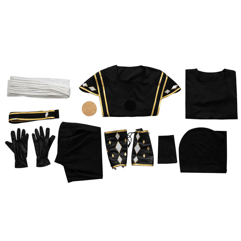Takerlama Mighty Morphin Black Power Ranger Costume