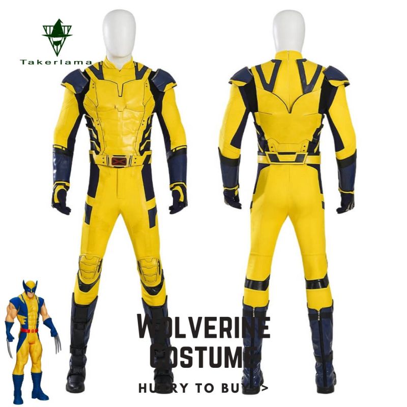 Premium Marvel Wolverine Men's Costume Deadpool 3 Hugh Jackman's Yellow Outfits (In Stock) Takerlama