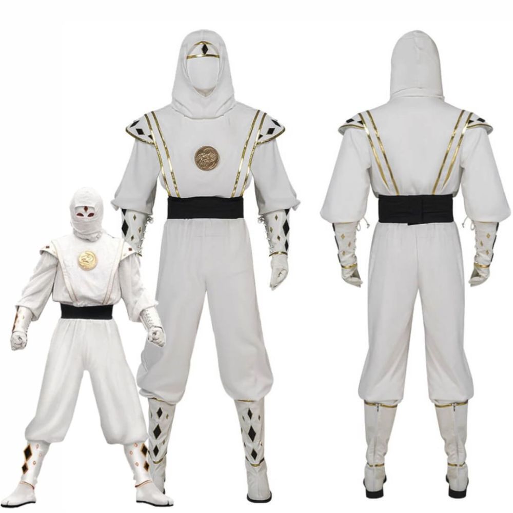 Takerlama White Ninja Ranger Tommy Oliver Cosplay Costume Tommy Oliver-Power Rangers