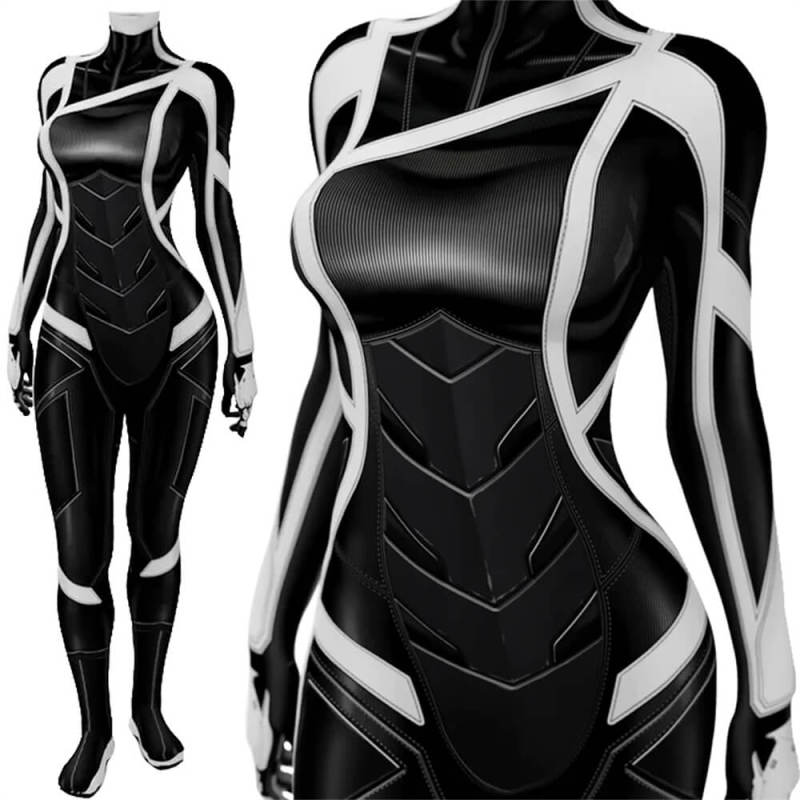 Takerlama Spider-Man 2 Black Cat Bodysuit Superheroe Cosplay Costume Adults Kids