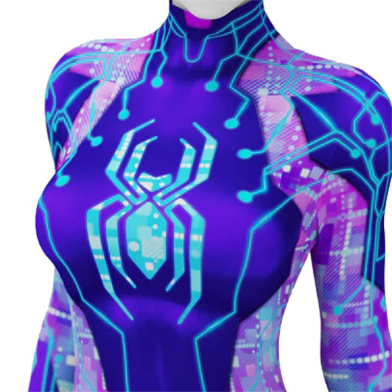 Takerlama Spider-Byte Jumpsuit Spider-Man Across the Spider-Verse Cosplay Costume Adults Kids